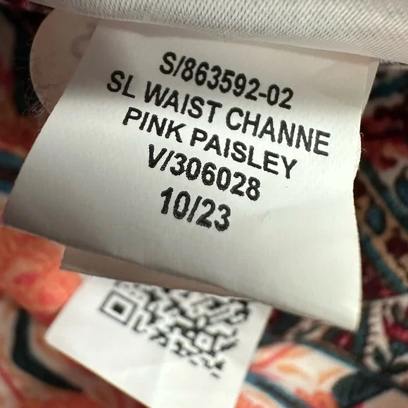 Old Navy Women's Waist-Defined Cami Midi Beach Sun Dress Pink Paisley Medium - Picture 11 of 12